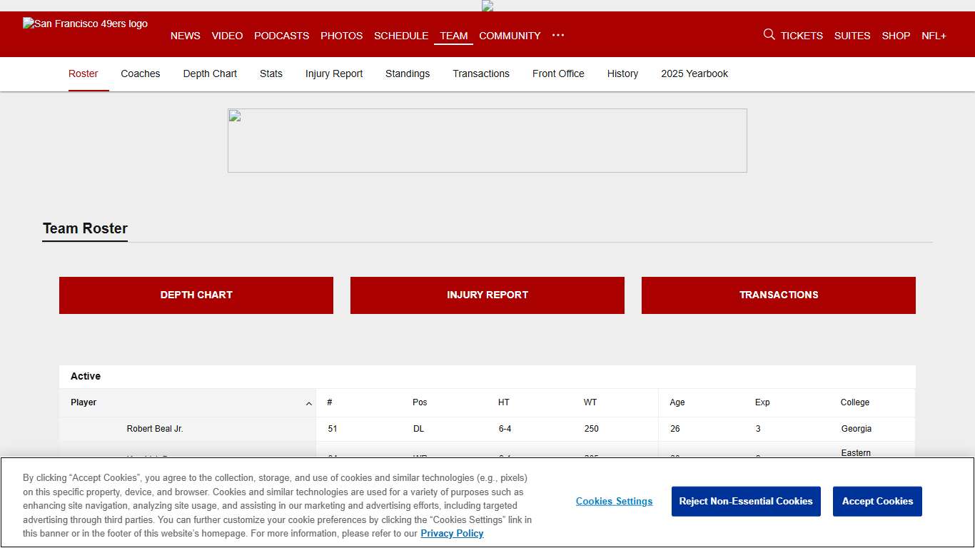 49ers Player Roster San Francisco 49ers - 49ers.com